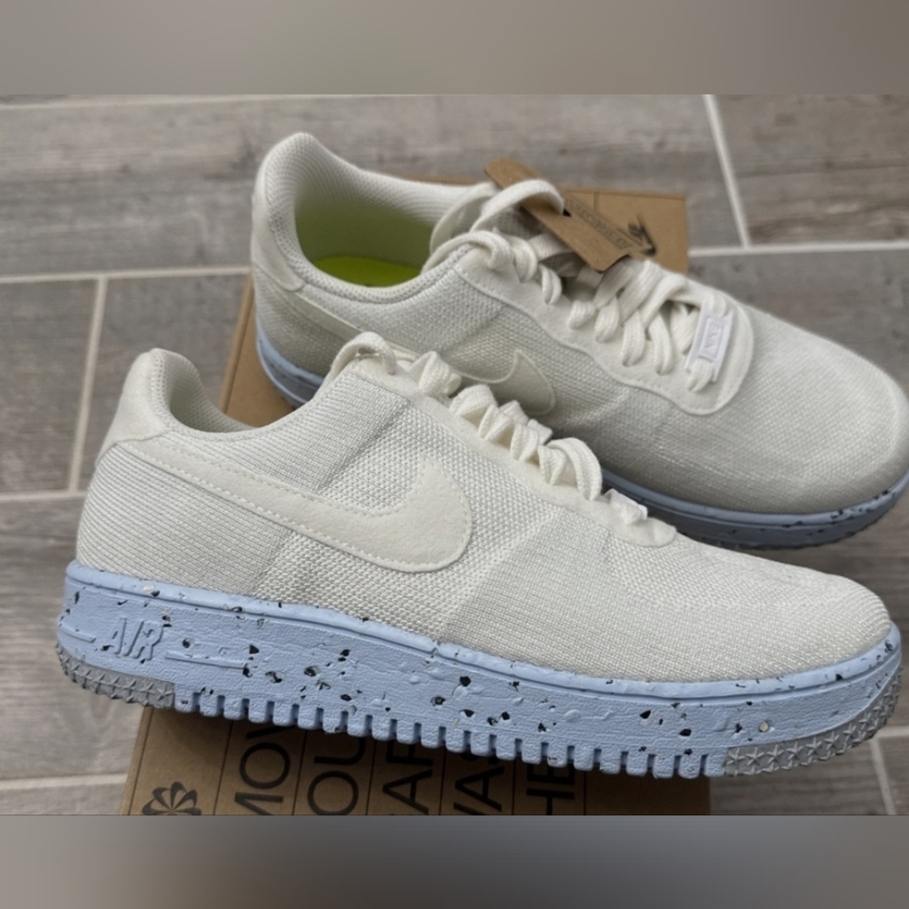 Nike White and Light Blue Athletic Shoes